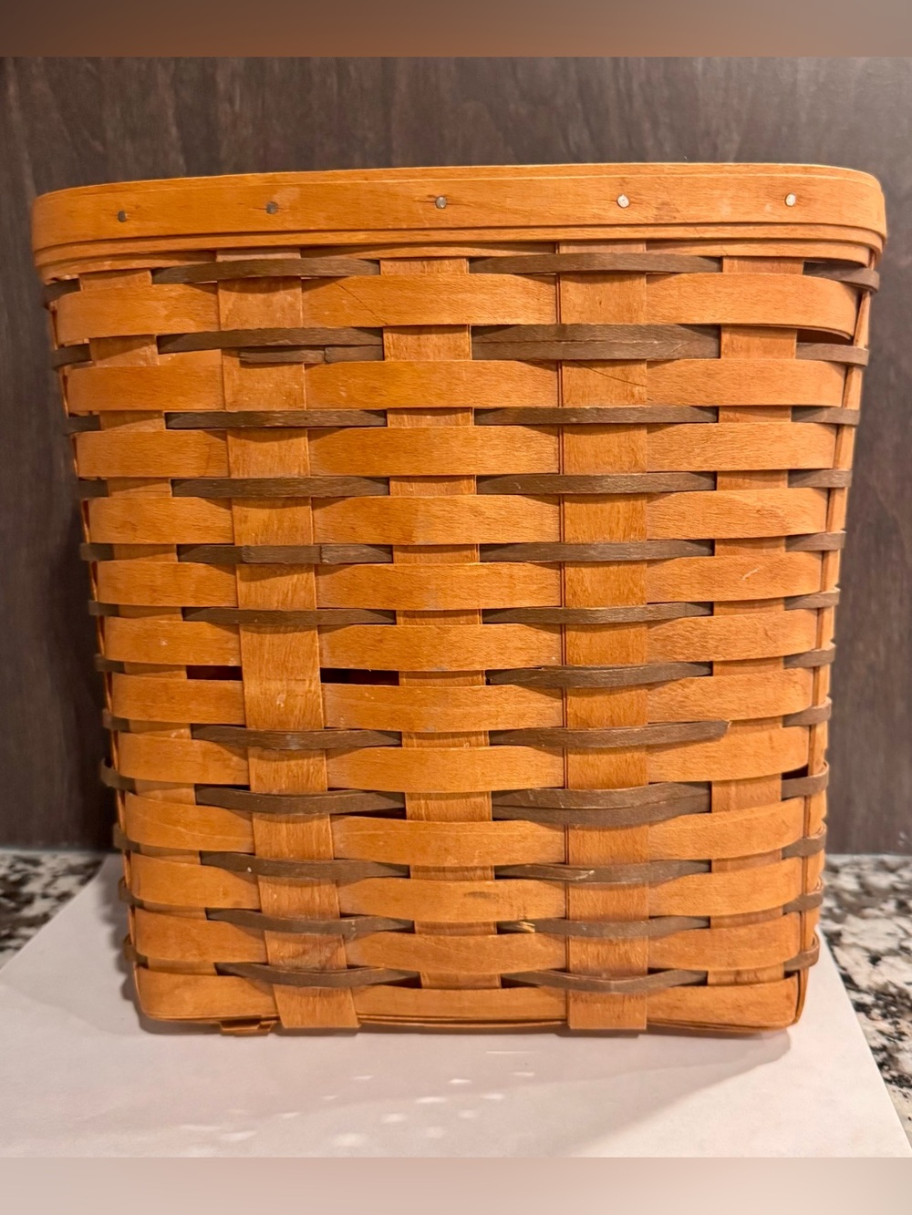 Longaberger Woven Brown & Tan Storage Basket